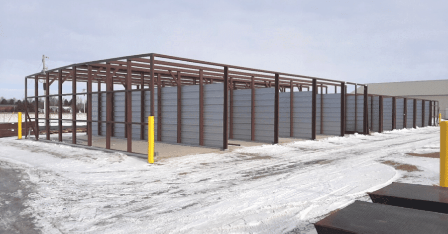 steel frame self storage facility saint augusta mn structural buildings becker mn