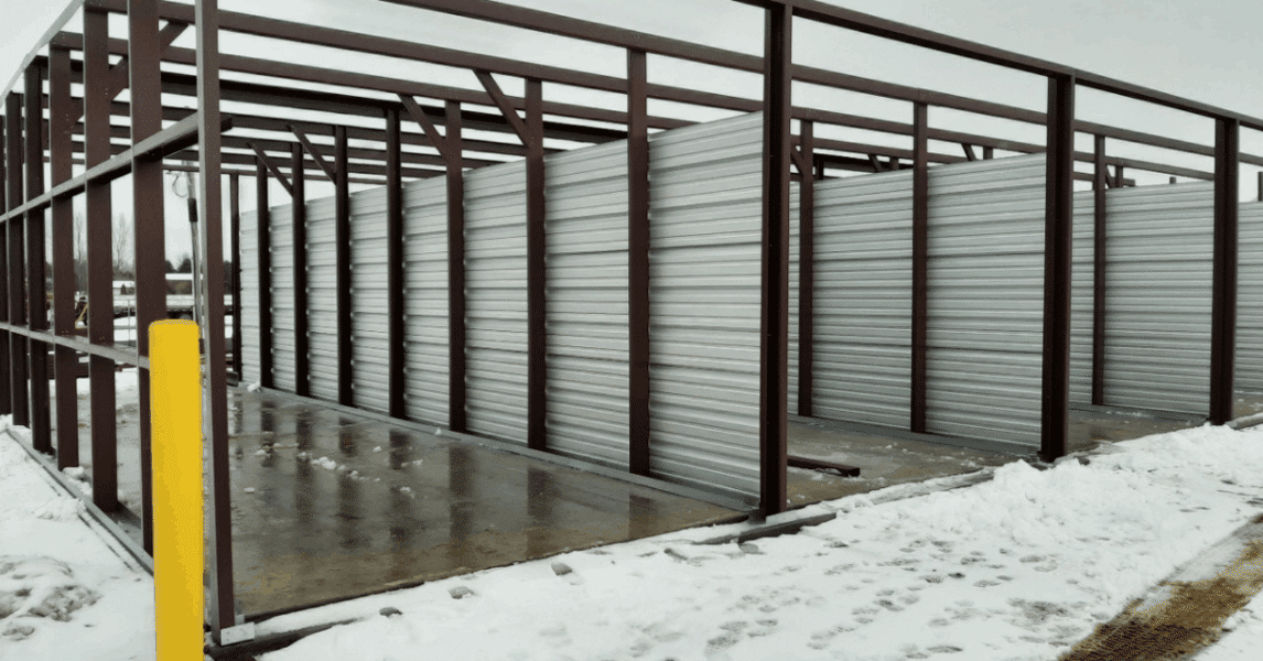 steel frame self storage facility structural buildings becker mn