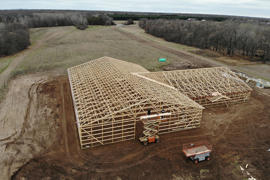 Becker MN Hope Stables Equestrian Arena Post Frame