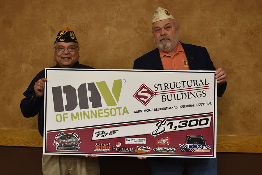 DAV of Minnesota Donation Check from Structural Buildings 2022