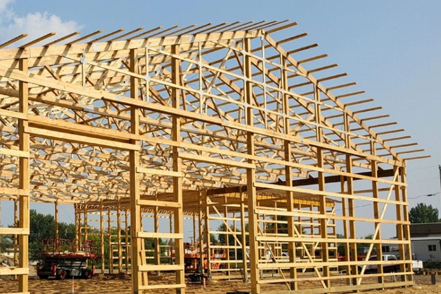 Structural Buildings 2x4 on Edge High Grade Machine Stress Rated Lumber