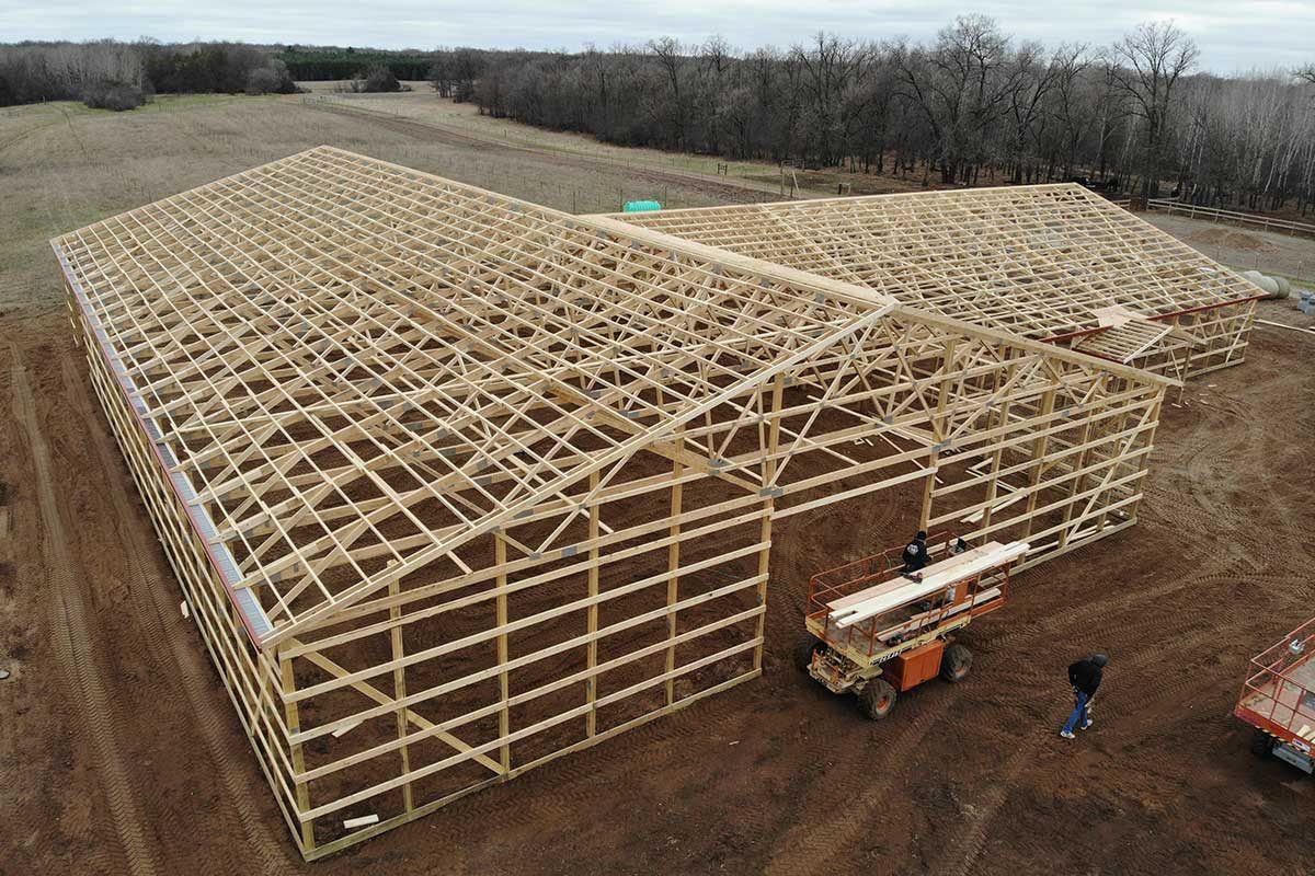 Becker MN Hope Stables Equestrian Arena Post Frame 001
