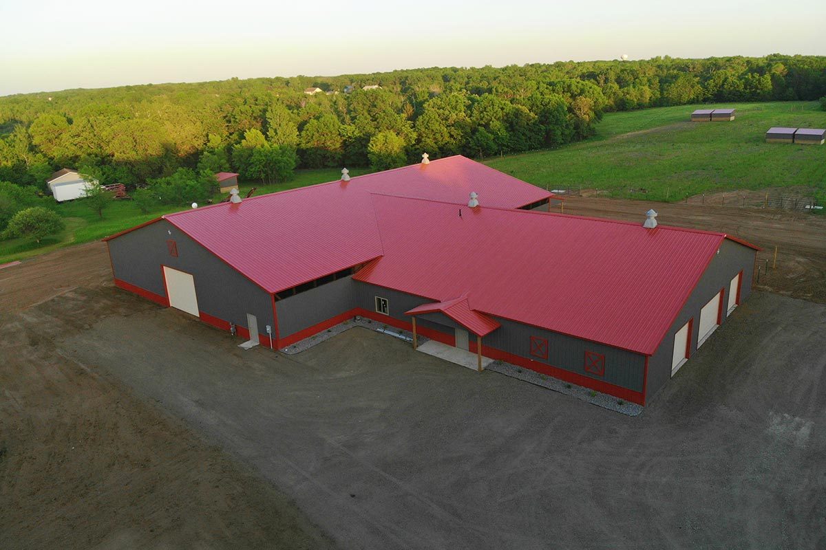 Becker MN Hope Stables Equestrian Riding Arena Post Frame