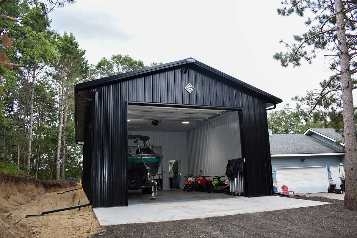 Rockys Race Shop Big Lake MN Residential Post Frame Garage 3