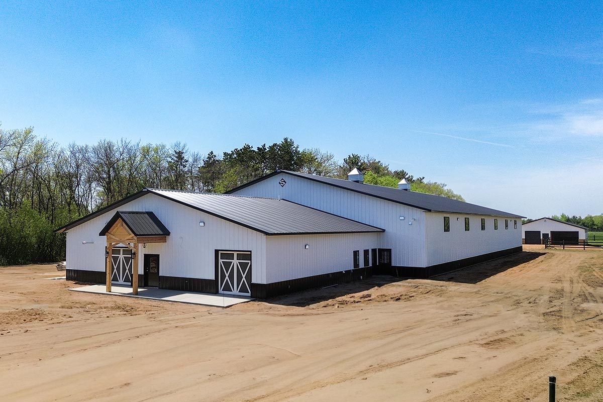 Thomasburg Equestrian Facility Frederic WI Post Frame Riding Arena 01