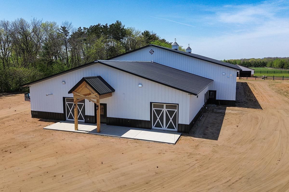 Thomasburg Equestrian Facility Frederic WI Post Frame Riding Arena 02
