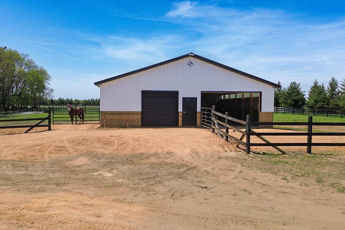 Thomasburg Equestrian Facility Frederic WI Post Frame Riding Arena 21