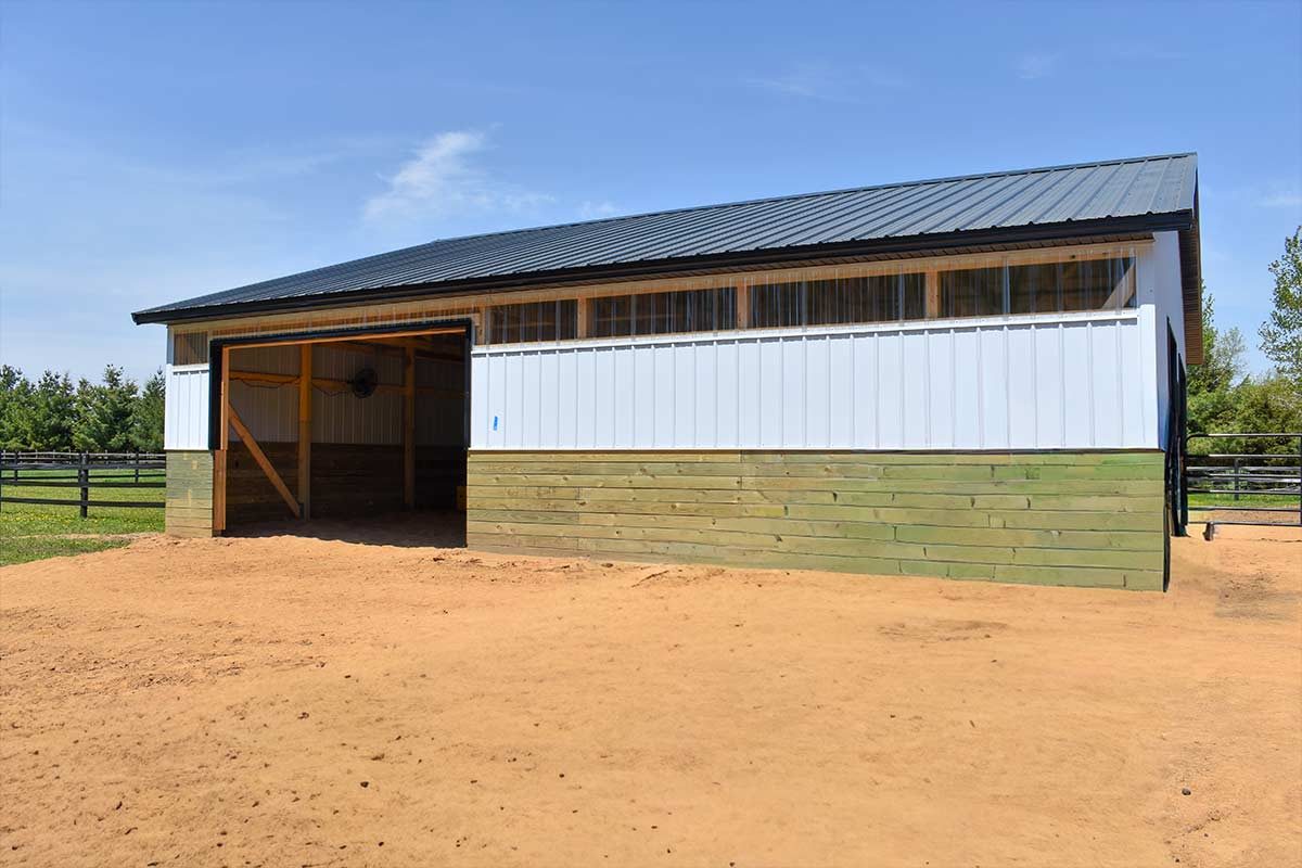 Thomasburg Equestrian Facility Frederic WI Post Frame Riding Arena 22
